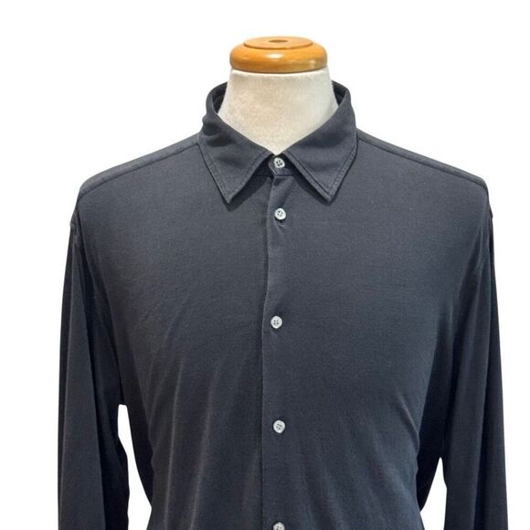 Hugo Boss Black Long Sleeve cotton/Silk Button Front Shirt. Size XL. - Picture 2 of 8